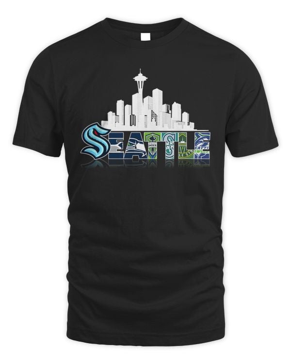 Official Seattle Teams Sports City Logo Shirt