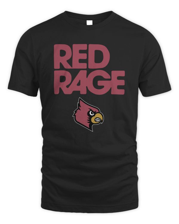 Red Rage Louisville Cardinals Logo Tee Black