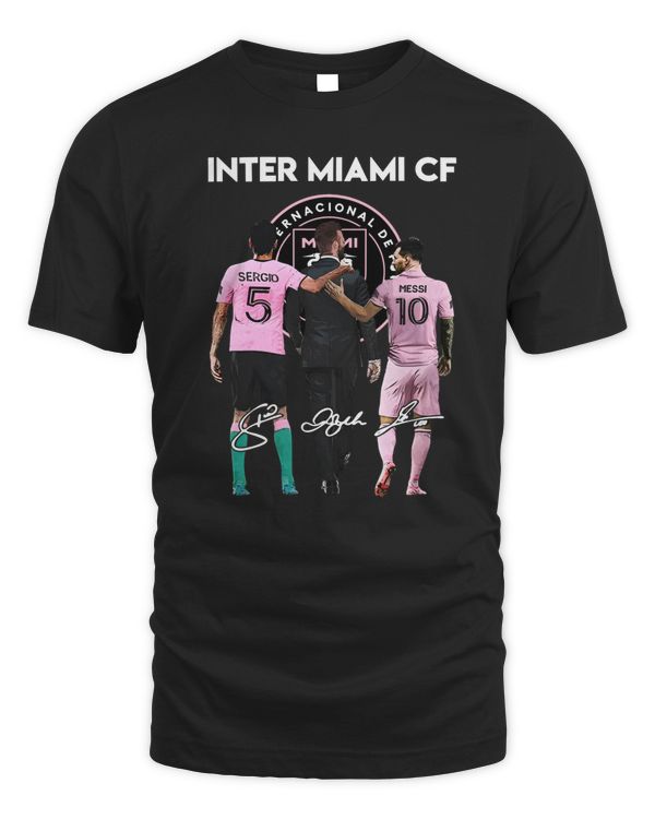 Inter Miami FC Messi Sergio Busquets And David Beckham 2023 T Shirt