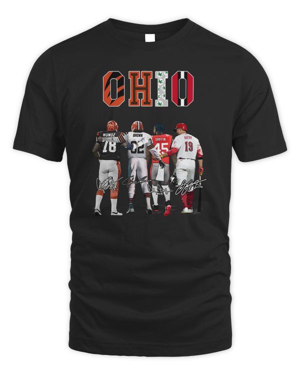 Ohio City Of Champion 2023 Munoz Brown Griffin And Yotto Signatures Unisex Shirt Black