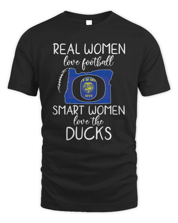 Real Women Love Football Smart Women Love The Ducks Logo Shirt
