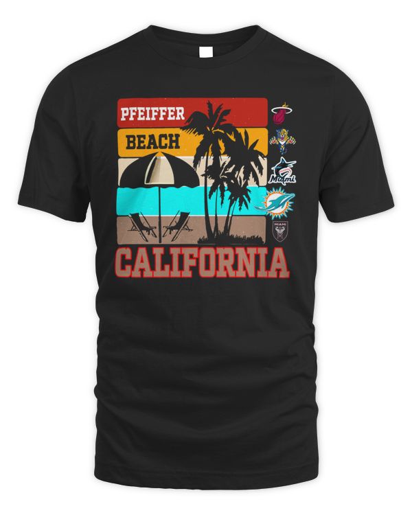 Official California Pfeiffer Beach Sports Team Logo Shirt
