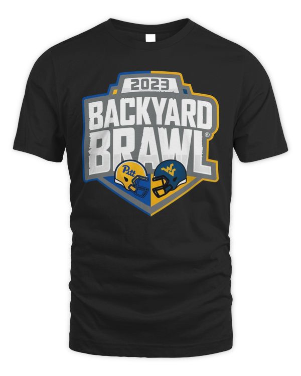 Men's West Virginia Mountaineers Vs Pitt Panthers 2023 Backyard Brawl Logo Shirt