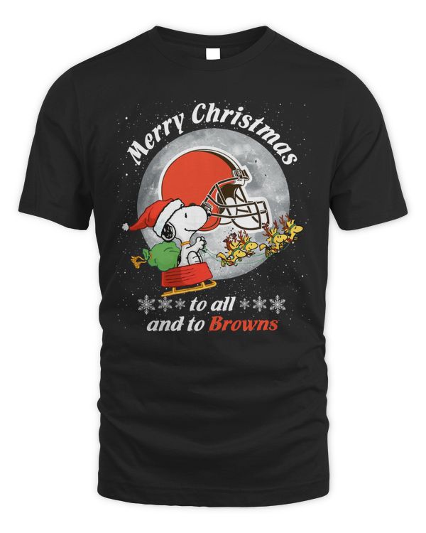 Peanuts Merry Christmas To All And To Browns Shirt Hoodie