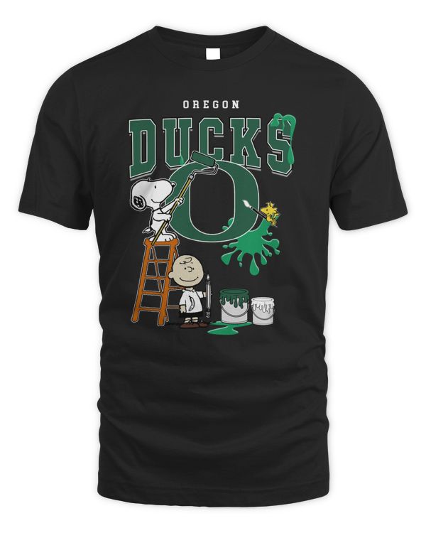 Snoopy Charlie Brown And Woodstock Wall Paint Oregon Ducks Color Shirt