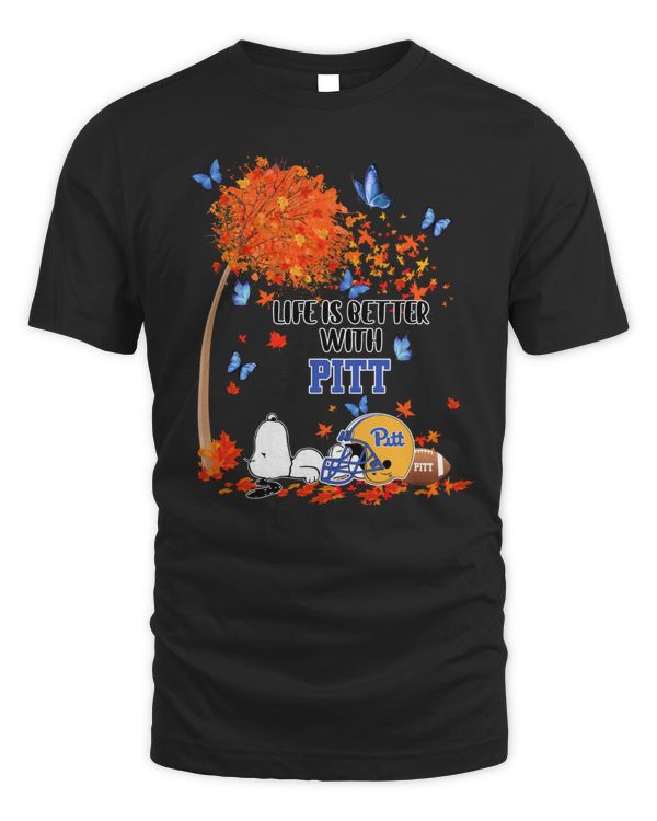 Helmet x Snoopy Life Is A Better With Pitt 2023 Shirt