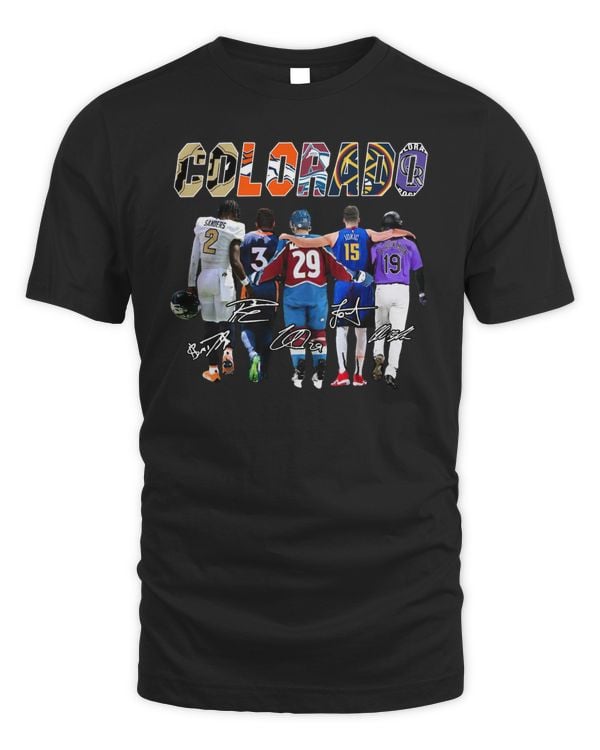 Official Colorado Sports Teams Sanders Wilson MacKinnon Jokic And Blackmon Signatures Shirt