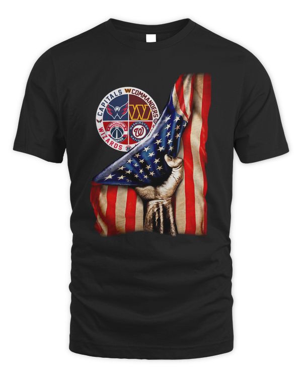 Washington Sports Teams Hand Pulling American Flag Shirt Hoodie
