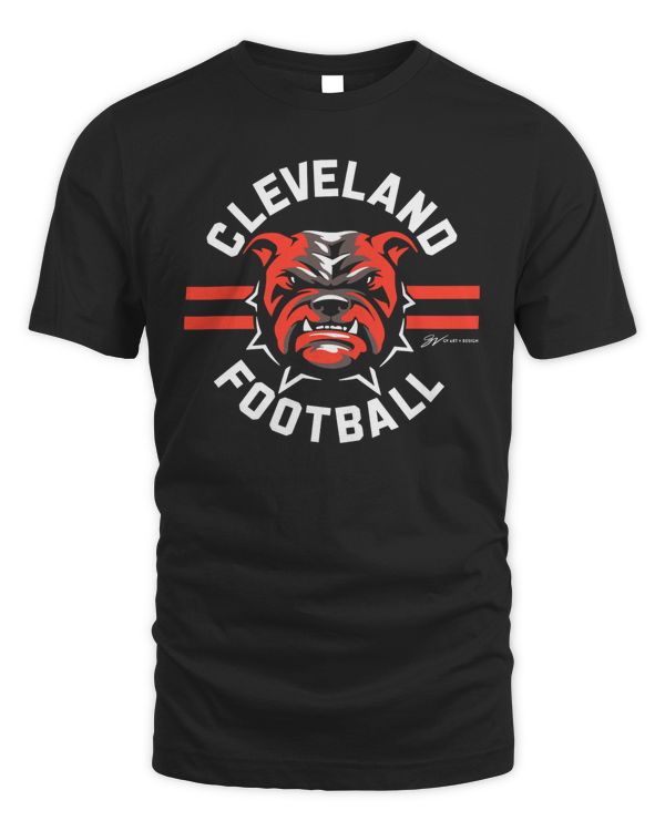 Official Cleveland Football Dawg Circle Hooded Sweatshirt