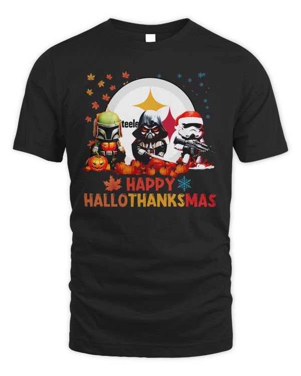 Official Star Wars Chibi Steelers Happy Hallothanksmas 2023 Hoodie