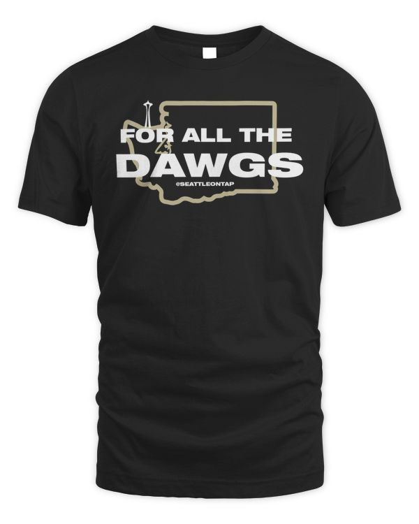 For All The Dawgs Washington Huskies Shirt Black
