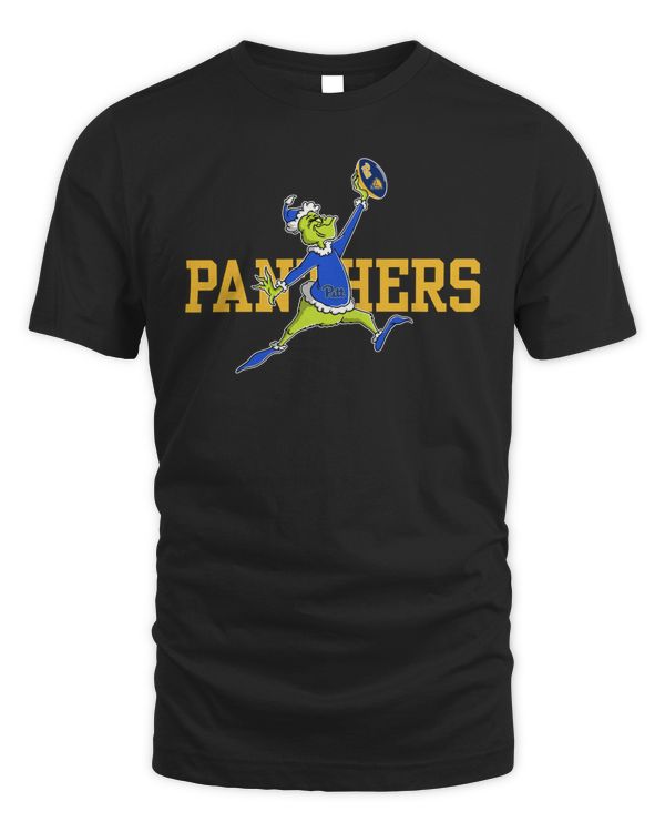 Grinch Air Jordan Pittsburgh Panthers Mascot Shirt Black