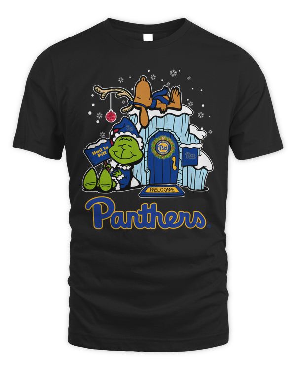 Pittsburgh Panthers Grinch Nuts Merry Xmas Welcome Shirt Black