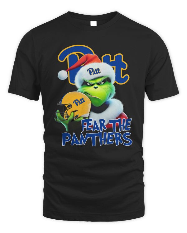 Pittsburgh Panthers Grinch Fear The Christmas 2023 Shirt Black