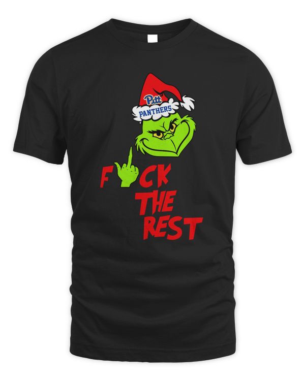Official Pittsburgh Panthers Santa Grinch F The Rest Shirt Black