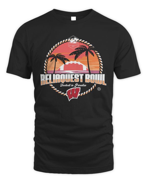 Reliaquest Bowl Merch Wisconsin Badgers Logo Shirt Black