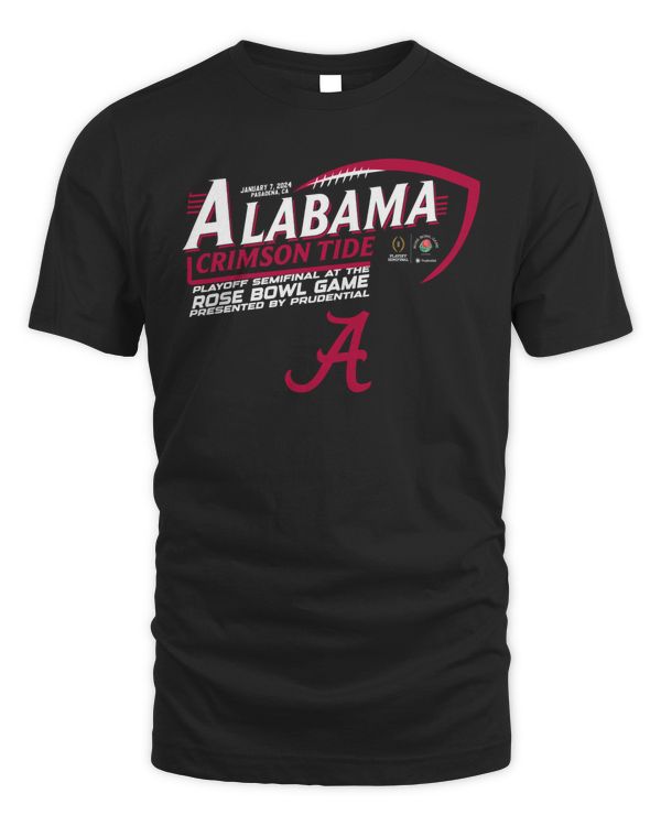 Official Alabama Crimson Tide Rose Bowl 2024 Cfp Semi Football Semifinal Tee Shirt