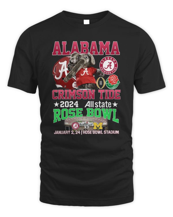 Alabama Crimson Tide Mascot 2023 Allstate Rose Bowl Vs Michigan Wolverines Jan 2 Shirt