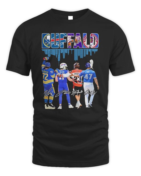 Official Buffalo Sport Team #72 Thompson #17 Allen #23 Priolo and #47 Kay Signatures Shirts