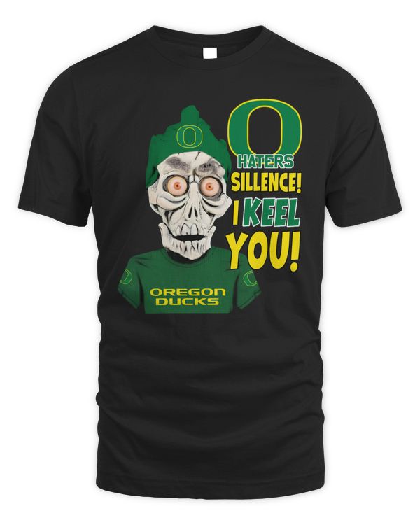 Official Jeff Dunham Oregon Ducks Haters Silence I Keel You Shirt Black