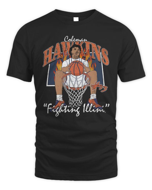 Coleman Hawkins Cartoon Tee Illinois Fighting Illini