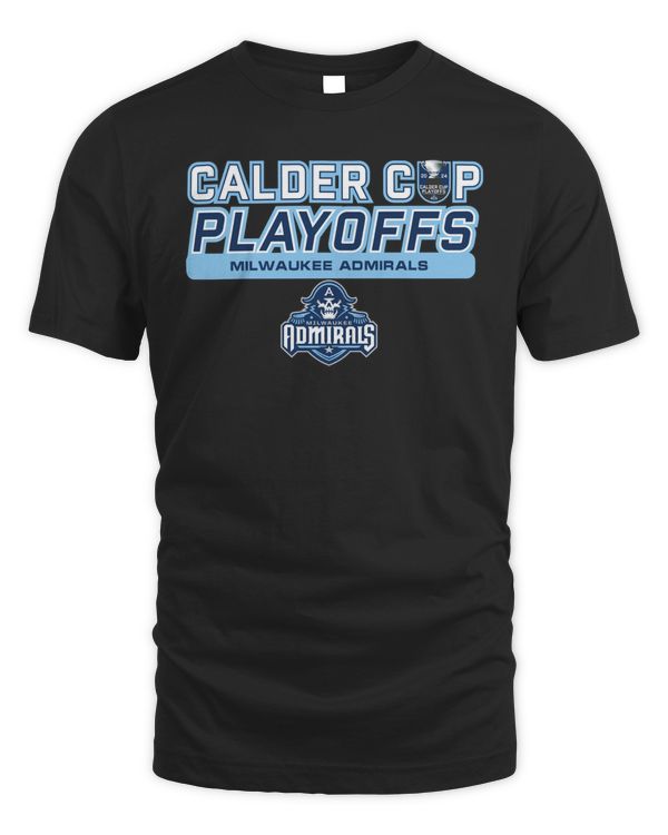 Milwaukee Admirals 2024 Calder Cup Playoffs Logo Tee Black