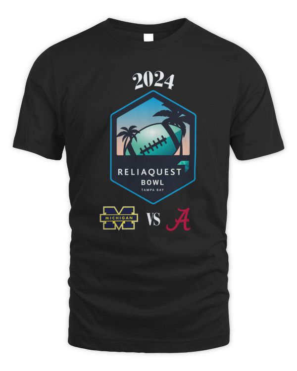 2024 Reliaquest Bowl Alabama Crimson Tide Vs Michigan Wolverines Logo Hoodie