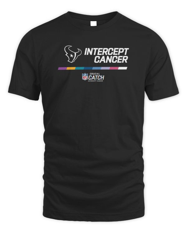 NFL Houston Texans 2022 Crucial Catch Intercept Cancer T-Shirt