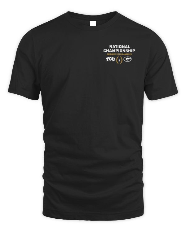 Tcu Horned Frogs Vs Georgia Bulldogs College Football Playoff 2023 National Championship Matchup T-Shirt