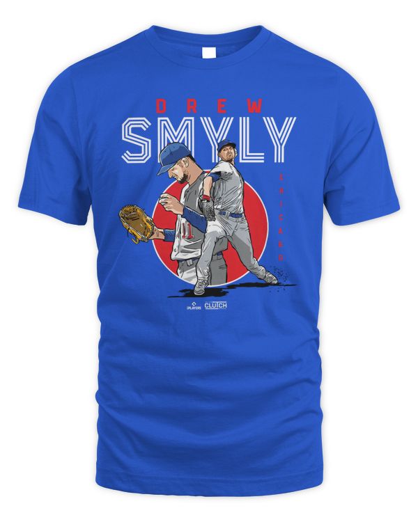In The Clutch Shop Chicago Cubs Drew Smyly Pitching MLBPA T Shirt