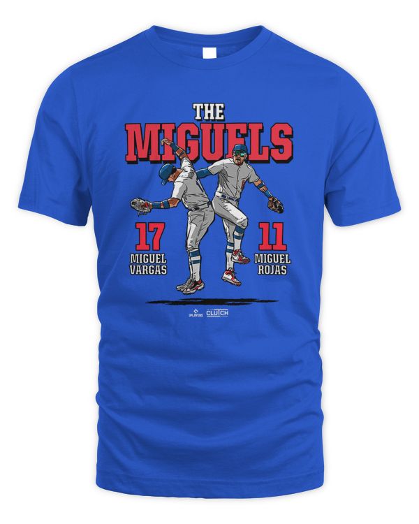 Dodgers Baseball The Miguel Miguel Vargas #17 And Migueal Rojas #11 Tee In The Clutch