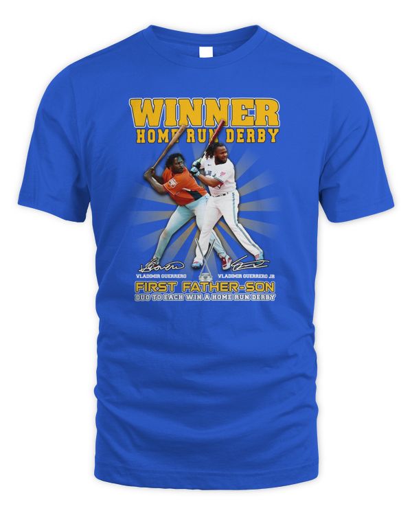 Vladimir Guerrero Winner Home Run Derby First Father Son Dou To Each Win Royal Shirt