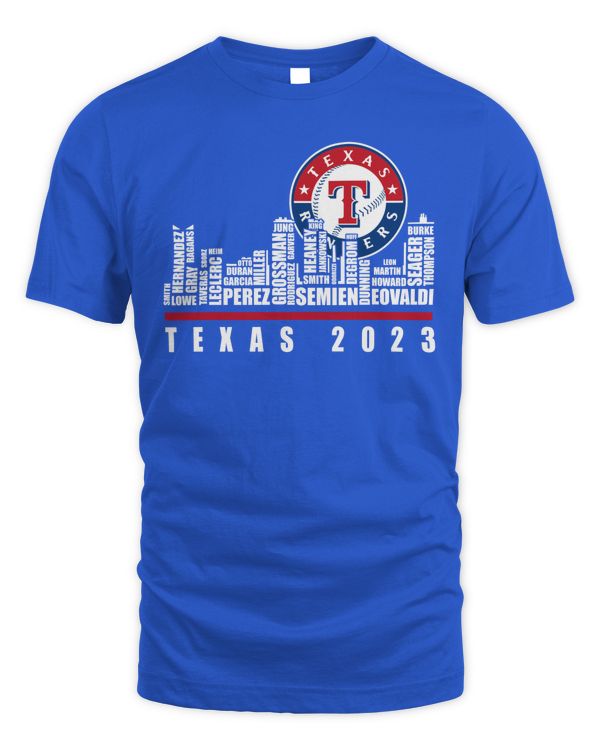Texas Skyline Texas Rangers 2023 Shirt Royal