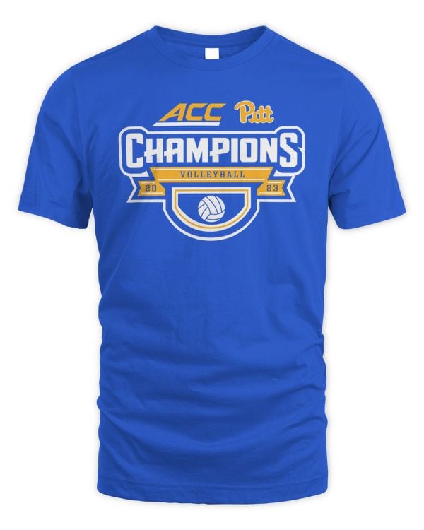 Pitt Panthers 2023 ACC Women's Volleyball Regular Season Champions Locker Room Shirt Royal