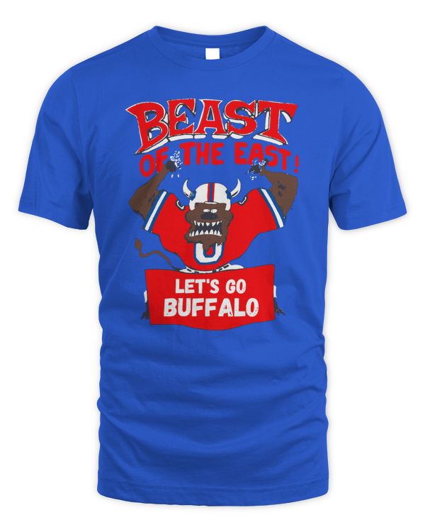 Buffalo Football Beast of The East Mascot Tee Royal