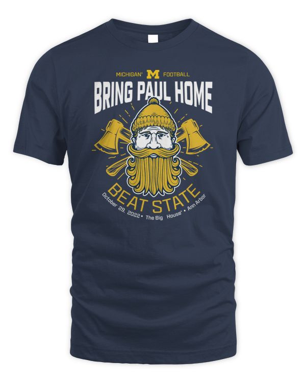 Valiant University Of Michigan Football Bring Paul Home Tee