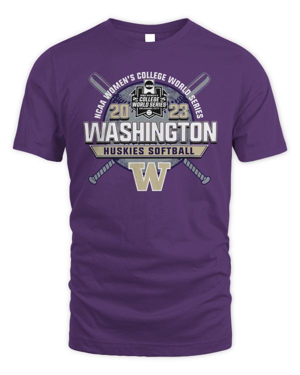 Event1 Team Store 2023 Ncaa Women's College World Series Washington Huskies Softball T Shirt