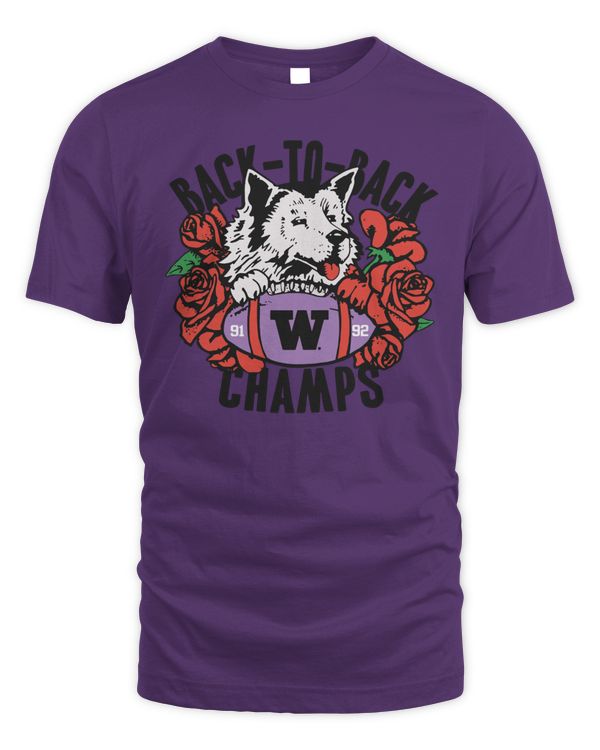 Washington Huskies Roses Back To Back Champs 91-92 T-Shirt