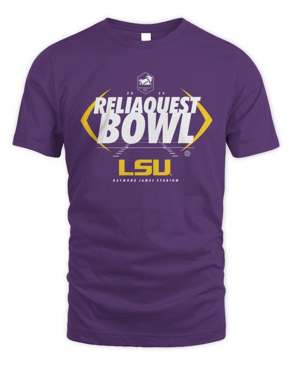 ReliaQuest Bowl Merch LSU Tigers Logo Shirt Purple