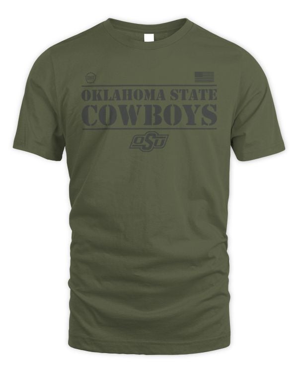 Oklahoma State Cowboys Fanatics Branded OHT Military Appreciation Stencil Tee