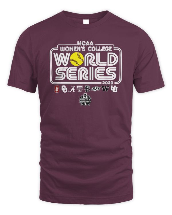 Oklahoma Sooners Softball 2023 Ncaa Women's College World Series Bound Eight Teams T-Shirt
