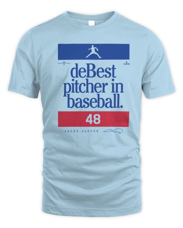 Mlb New York Mets Jacob Degrom 48 Debest Pitcher In Baseball Tee
