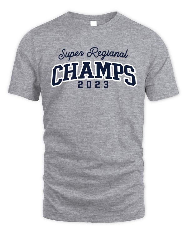 LSU Tigers Supper Regional Champions 2023 Gray Tee