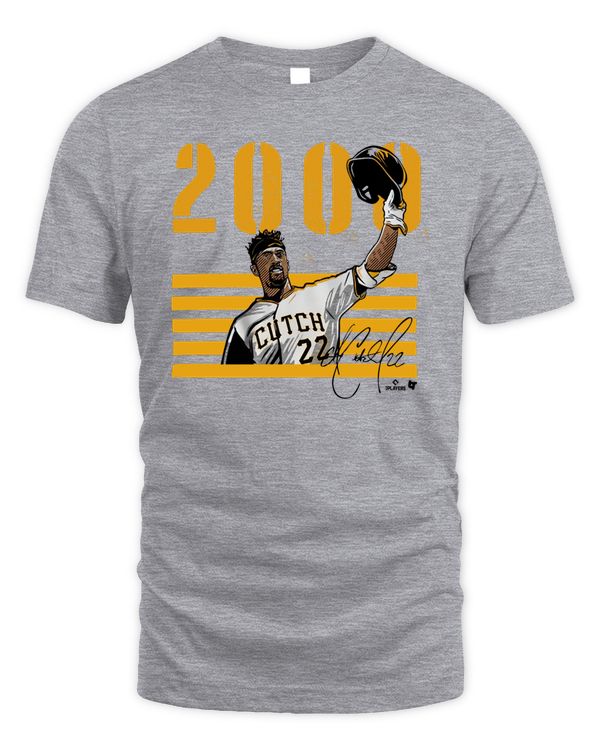 Pittsburgh Andrew McCutchen 2000 Hits Gray Tee Shirt