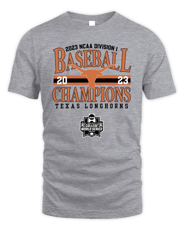 Officiail 2023 NCAA Division I Baseball Champions Texas Longhorns Tee Shirt