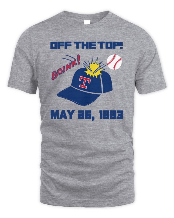 Texas Rangers Homage Off The Top May 26 1993 Tri-Blend Tee Shirt Gray