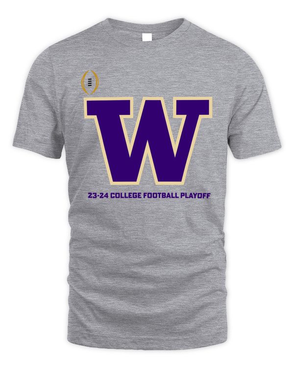 2023-2024 College FootballPlayoff #2 Washington Huskies Grey T-Shirt