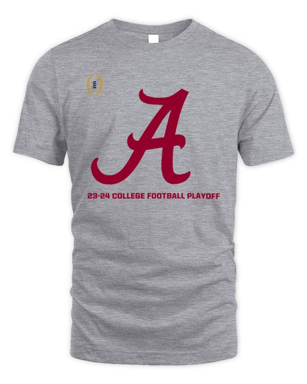 2023-2024 College Football Playoff #4 Alabama Crimson Tide Grey T-Shirt