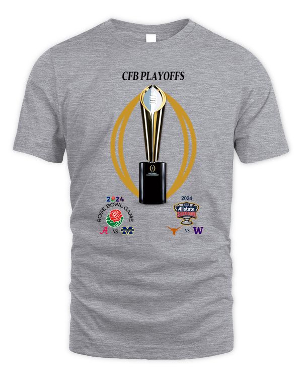 2024 Rose Bowl Alabama Vs Michigan Texas CFB Playoffs Longhorns vs Washington Huskies Tee