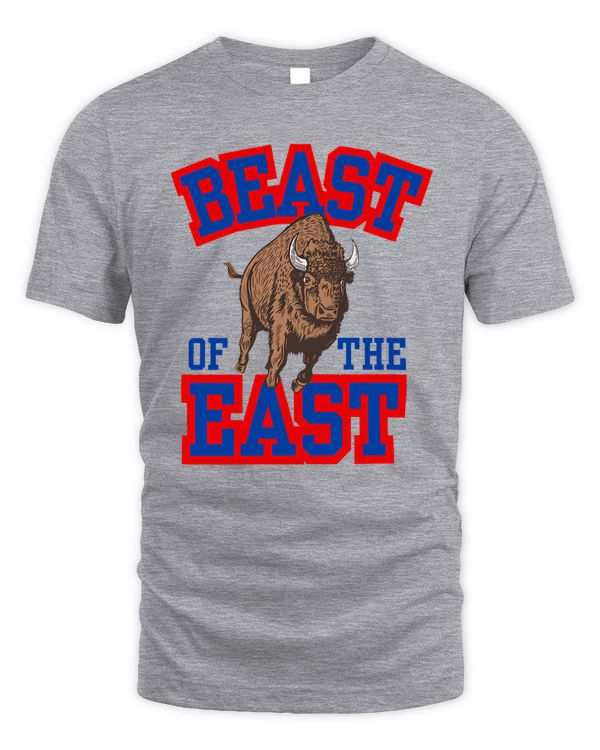 Buffalo Football Beast of The East Mascot Tee Gray